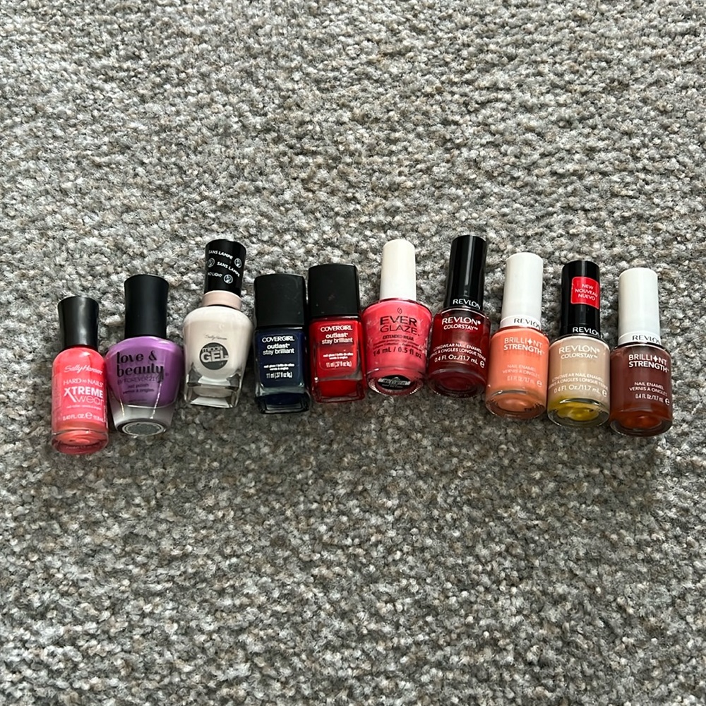 Variety of Nail Polishes